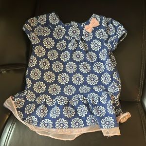 24 months blue flower girls shirt